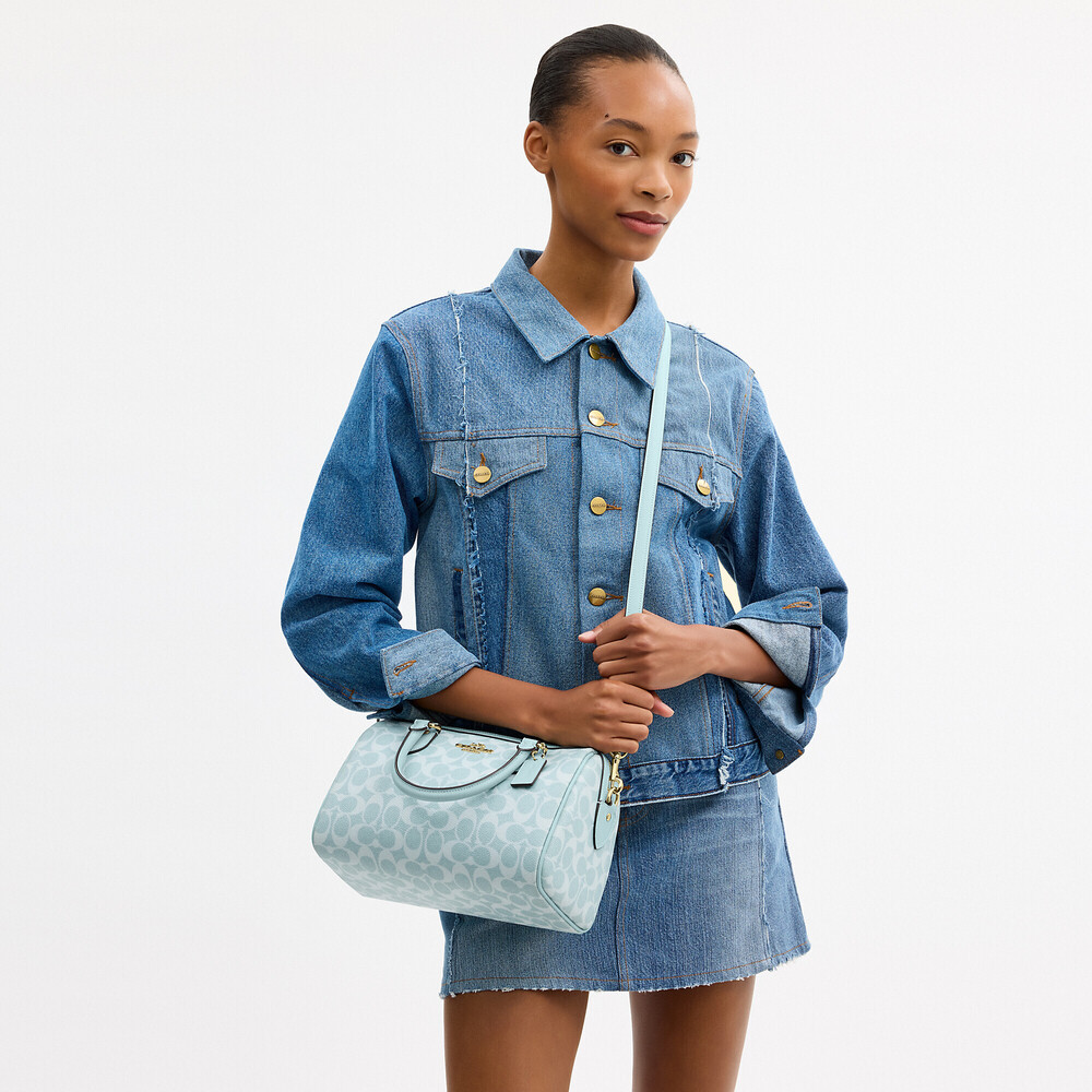 Coach Outlet Rowan Satchel Bag In Signature Canvas